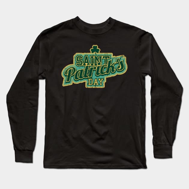 St patrick Retro Long Sleeve T-Shirt by Draw One Last Breath Horror 